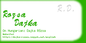 rozsa dajka business card